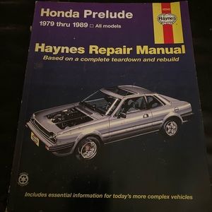 Haynes Honda Prelude 1979-1989 automotive repair manual 42040